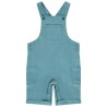 Salopette courte en toile slub uni pour bébé garçon