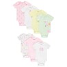 Lot de 7 bodies manches courtes fantaisie pour bébé fille av