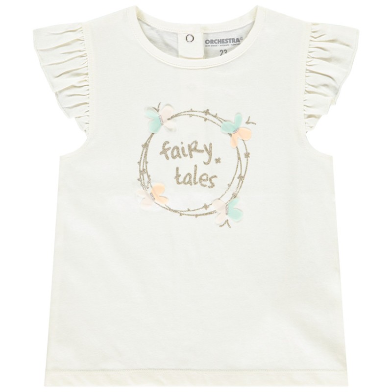 T-shirt manches courtes à papillons 3D pour bébé fille