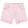 Short uni en molleton avec détails ajourés fille