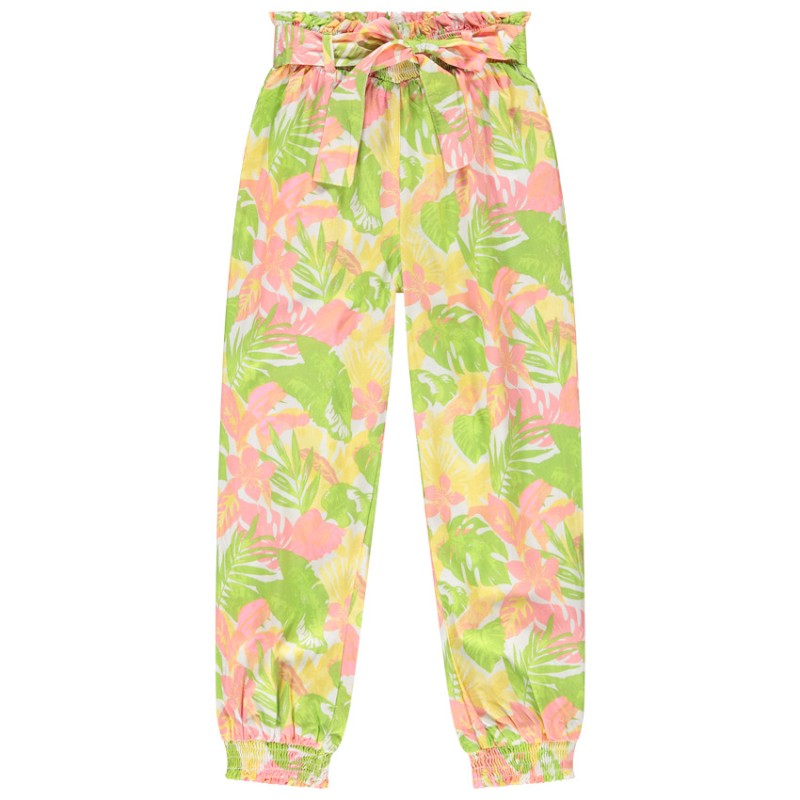 Pantalon fluide imprimé exotique fille
