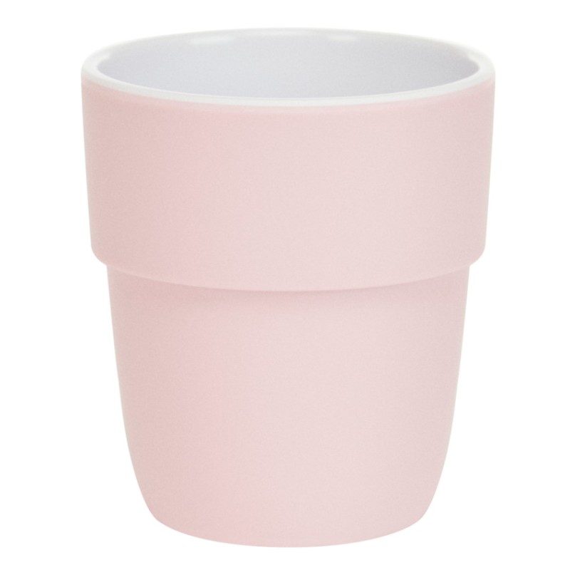 Gobelet en mélamine motif cœurs rose