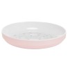 Assiette en mélamine imprimé cœurs rose