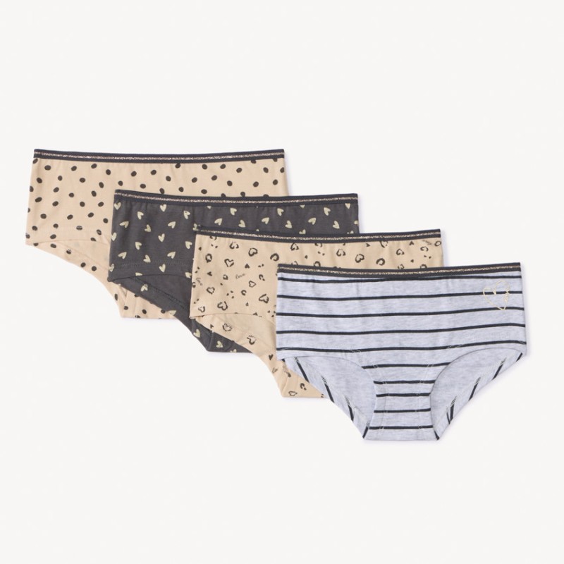 Lot de 4 shorties fantaisie fille