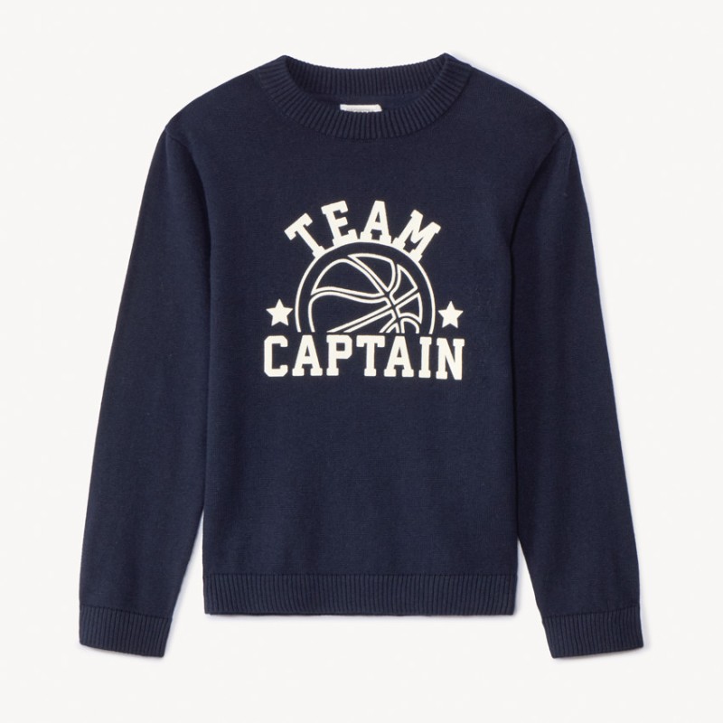 Pull en tricot printé garçon