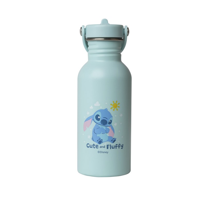 Gourde en inox avec paille 500ml Stitch Disney bleu