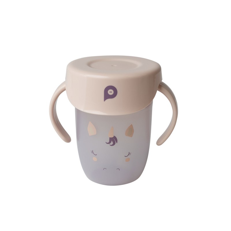tasse d'apprentissage 360° antifuite Licorne beige