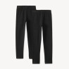 Lot de 2 leggings unis fille