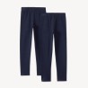 Lot de 2 leggings unis fille