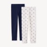 Lot de 2 leggings fantaisie fille