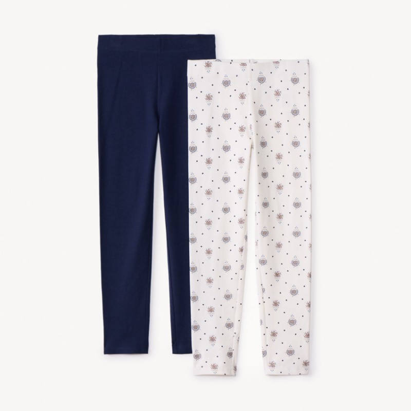 Lot de 2 leggings fantaisie fille