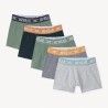 Lot de 5 boxers unis pour garçon
