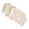 Lot de 7 bodies manches longues fantaisie pour bébé avec ouv