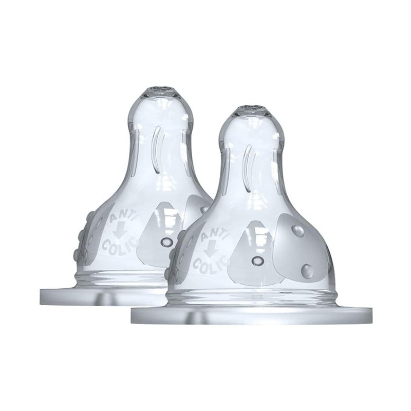 Set de 2 tétines en silicone 3 vitesses + de 6 mois spécial 