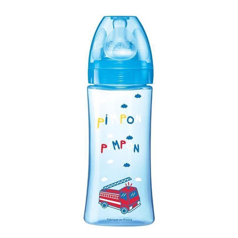 Biberon anti-colique 330ml Initiation+ débit 3 +6mois - Bleu