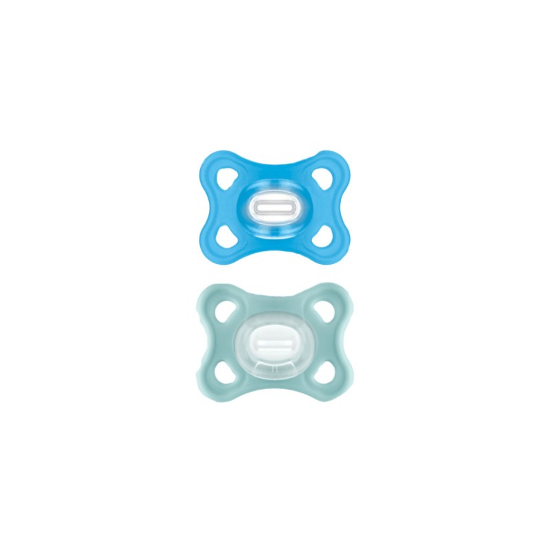Lot de 2 sucettes en silicone 2/6M - Comfort Bleu