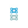 Lot de 2 sucettes en silicone 2/6M - Comfort Bleu