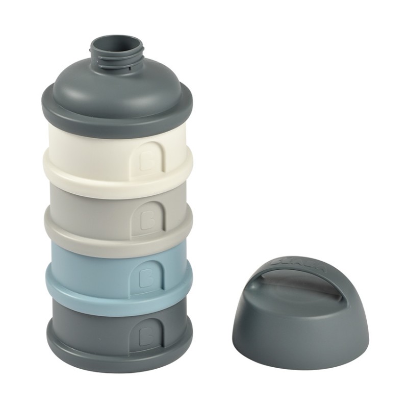Boîte doseuse 4 compartiments Mineral Grey/Blue