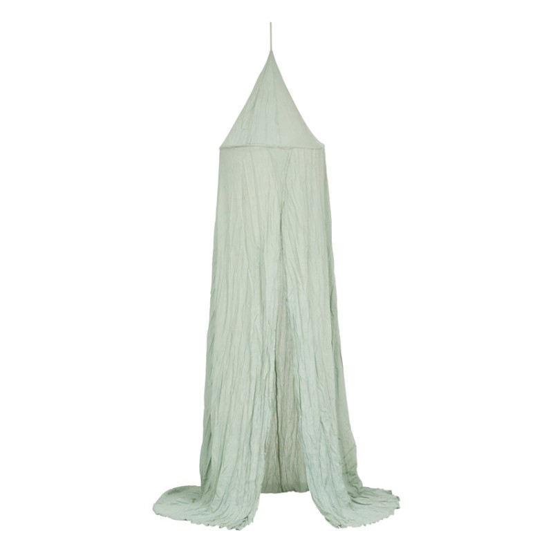 Ciel de lit en gaze de coton Vert