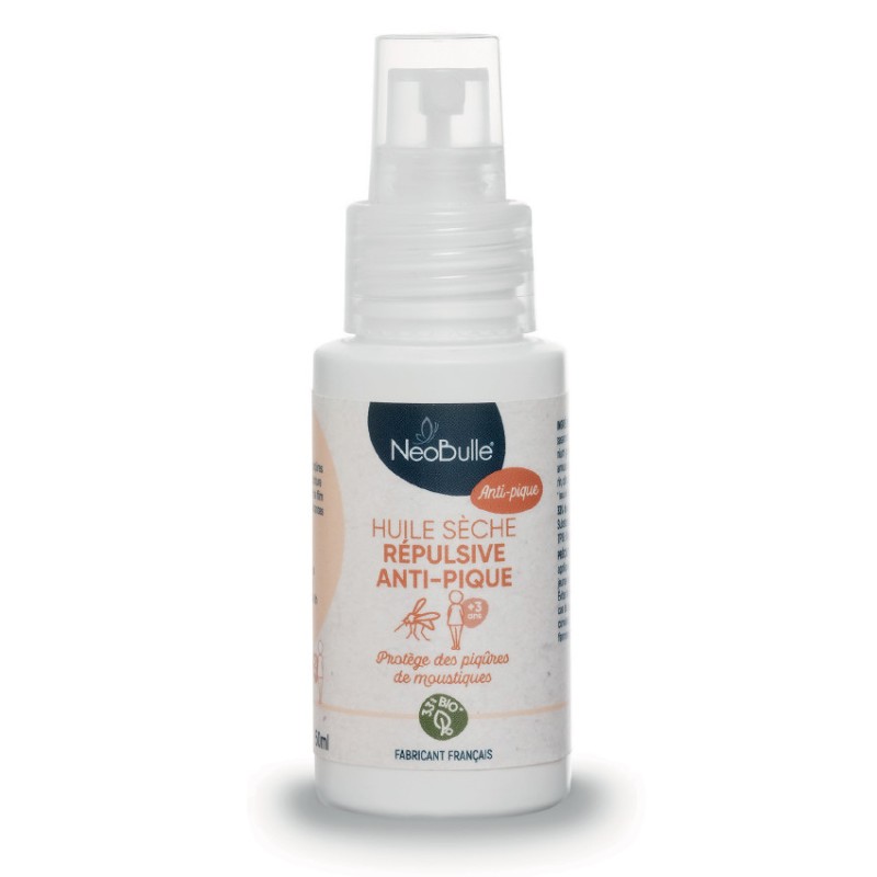 Huile sèche bio répulsive anti-pique