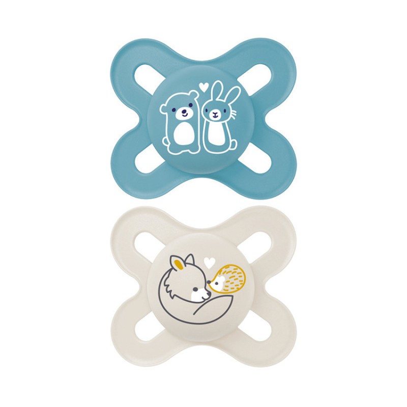 Lot de 2 sucettes silicone Original 0-2M (modèle aléatoire)