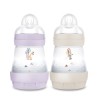 Lot de 2 biberon Easy Start anti-colique 160 ml lilas/sable