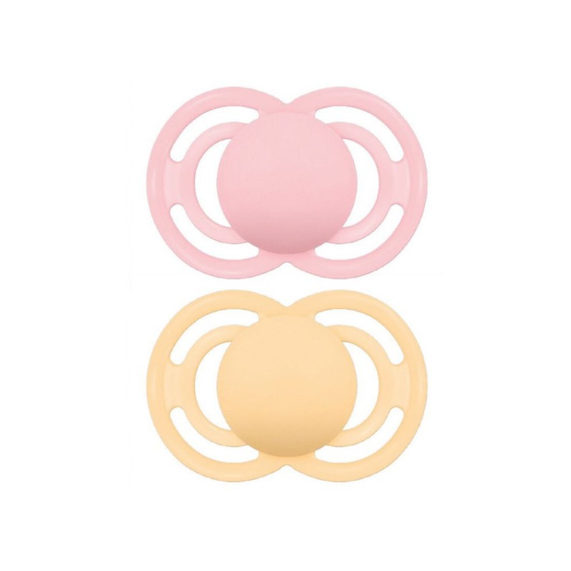 Lot de 2 sucettes silicone Perfect 6M+ tendance (modèle aléa