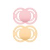Lot de 2 sucettes silicone Perfect 6M+ tendance (modèle aléa
