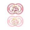 Lot de 2 sucettes silicone Perfect Nuit 6M+ animaux (modèle 