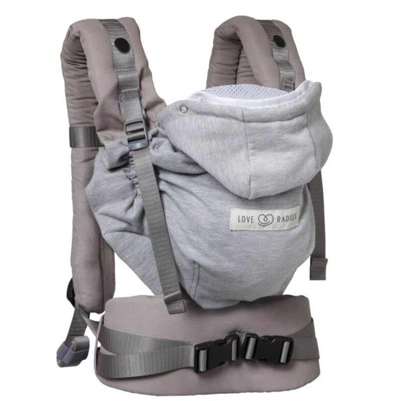 Porte bébé 2-en-1 HoodieCarrier 2 Gris Athlétique