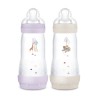 Lot de 2 biberon Easy Start anti-colique 320 ml lilas/sable