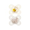 Lot de 2 sucettes silicone Perfect 0-2M animaux (modèle aléa