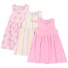 Lot de 3 robes sans manches avec imprimé fantaisie pour bébé