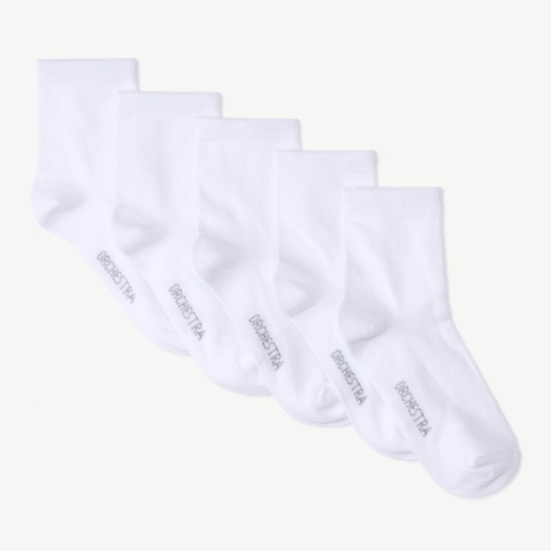 Lot de 5 paires de chaussettes unies garçon