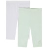 Lot de 2 corsaires unis avec fleurs dorées pour bébé fille