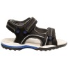 Sandales velcro en simili cuir avec détails bleus garçon