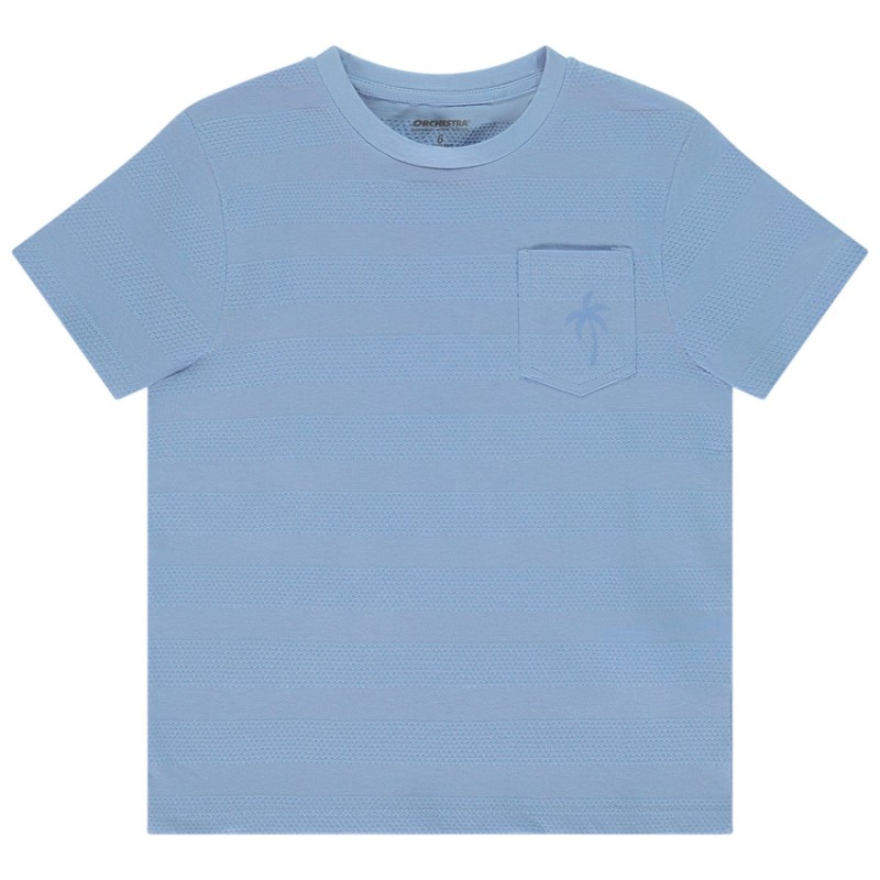 T-shirt manches courtes uni effet bandes texturées garçon