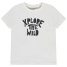 T-shirt manches courtes uni avec print fantaisie garçon