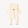 Dors-bien en velours avec patch bouclettes ourson pour bébé