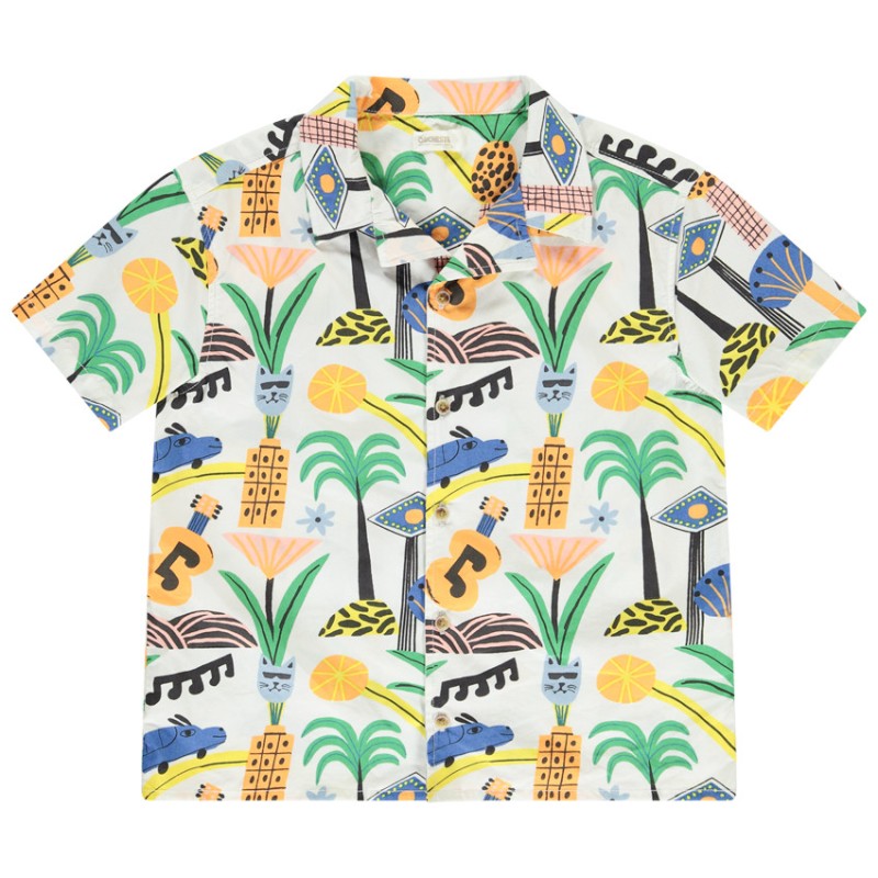 Chemise manches courtes imprimé fantaisie garçon