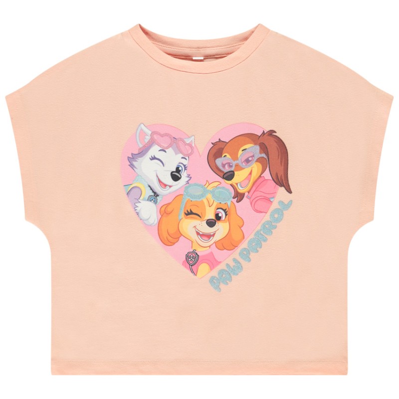 T-shirt manches courtes forme boîte Pat'Patrouille fille