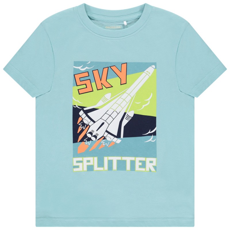 T-shirt manches courtes fusée fantaisie garçon