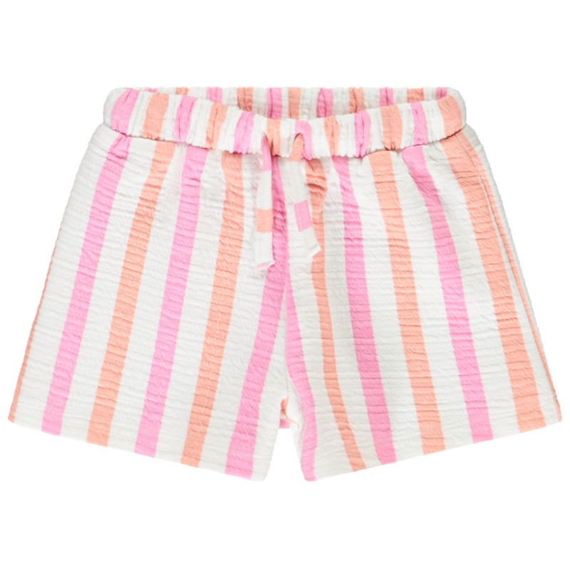 Short en tubique rayé fille
