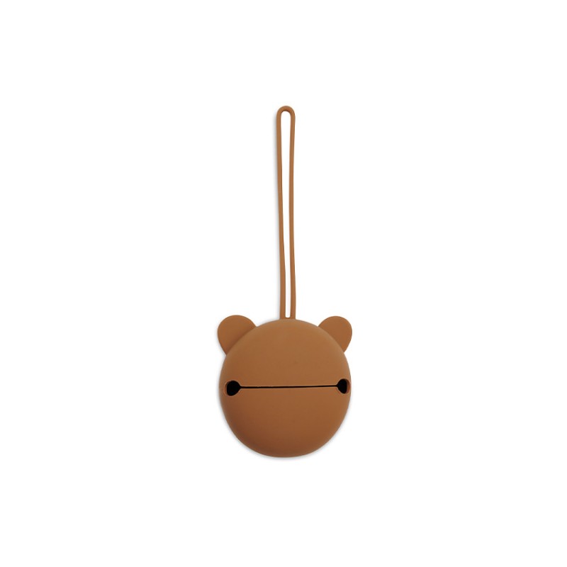 Etui à sucette en silicone caramel 7 cm