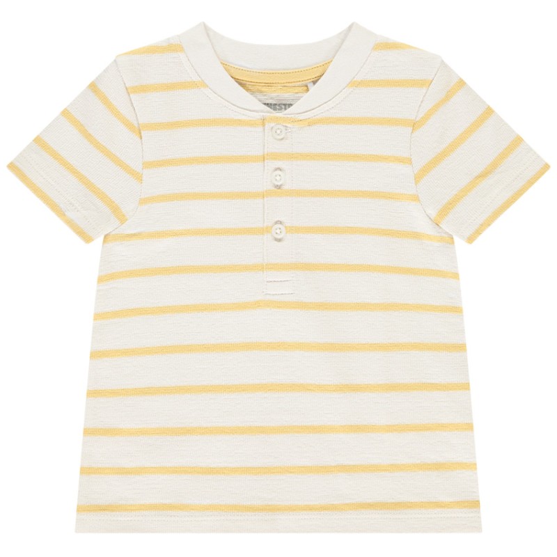 Polo manches courtes à rayures et col teddy pour bébé garçon