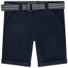 Bermuda uni avec ceinture fantaisie garçon
