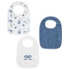 Lot de 3 bavoirs en coton assortis à motifs super-héros