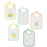 Lot de 5 bavoirs à motifs colorés printés