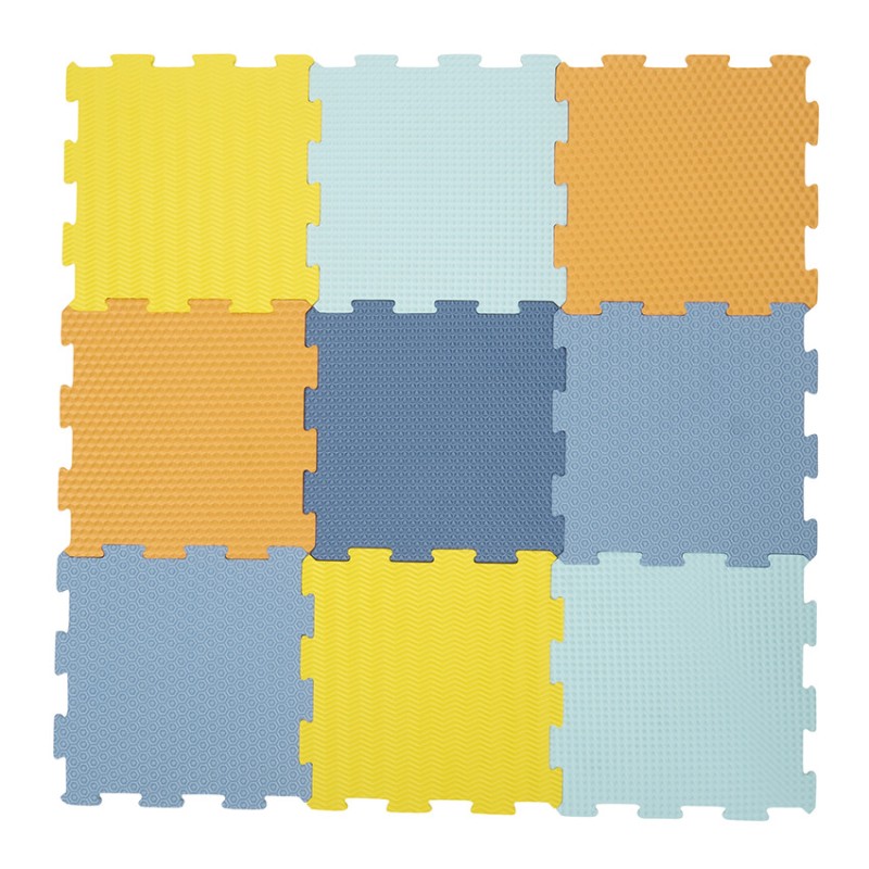 Tapis de dalles en mousse texturées 90 x 90 cm