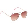 Lunettes de soleil style aviateur avec fleurs fantaisie pour